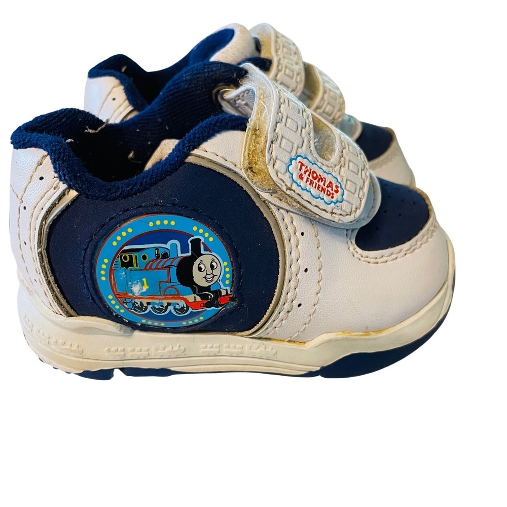 Vtg Y2K Thomas & Friends Character Sneakers Hook & Loop Straps Baby Boys 3